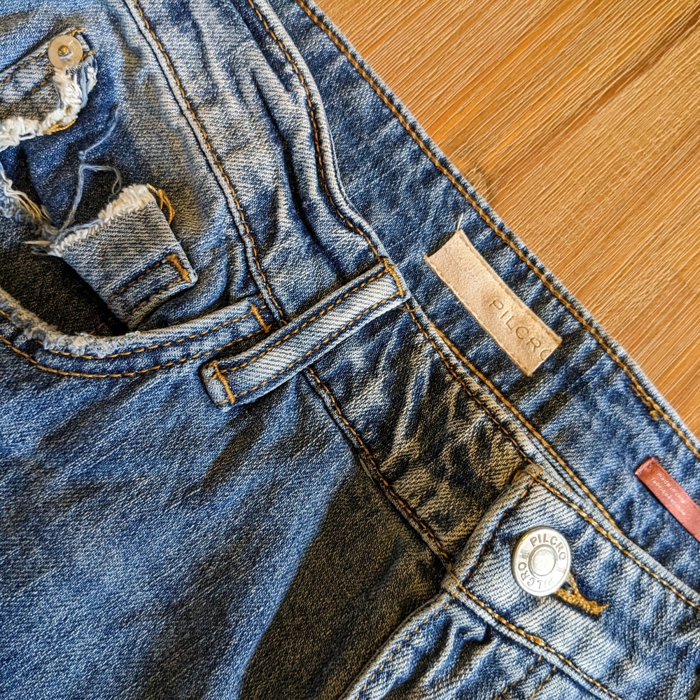 3 FOR 25$! Anthropologie Pilcro Jeans Slim High Rise Destroyed SIZE 27 - Picture 3 of 14